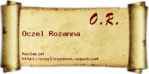 Oczel Rozanna névjegykártya